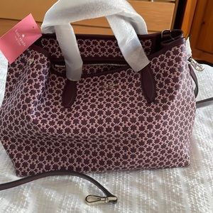 Kate spade maroon tote or crossover body bag